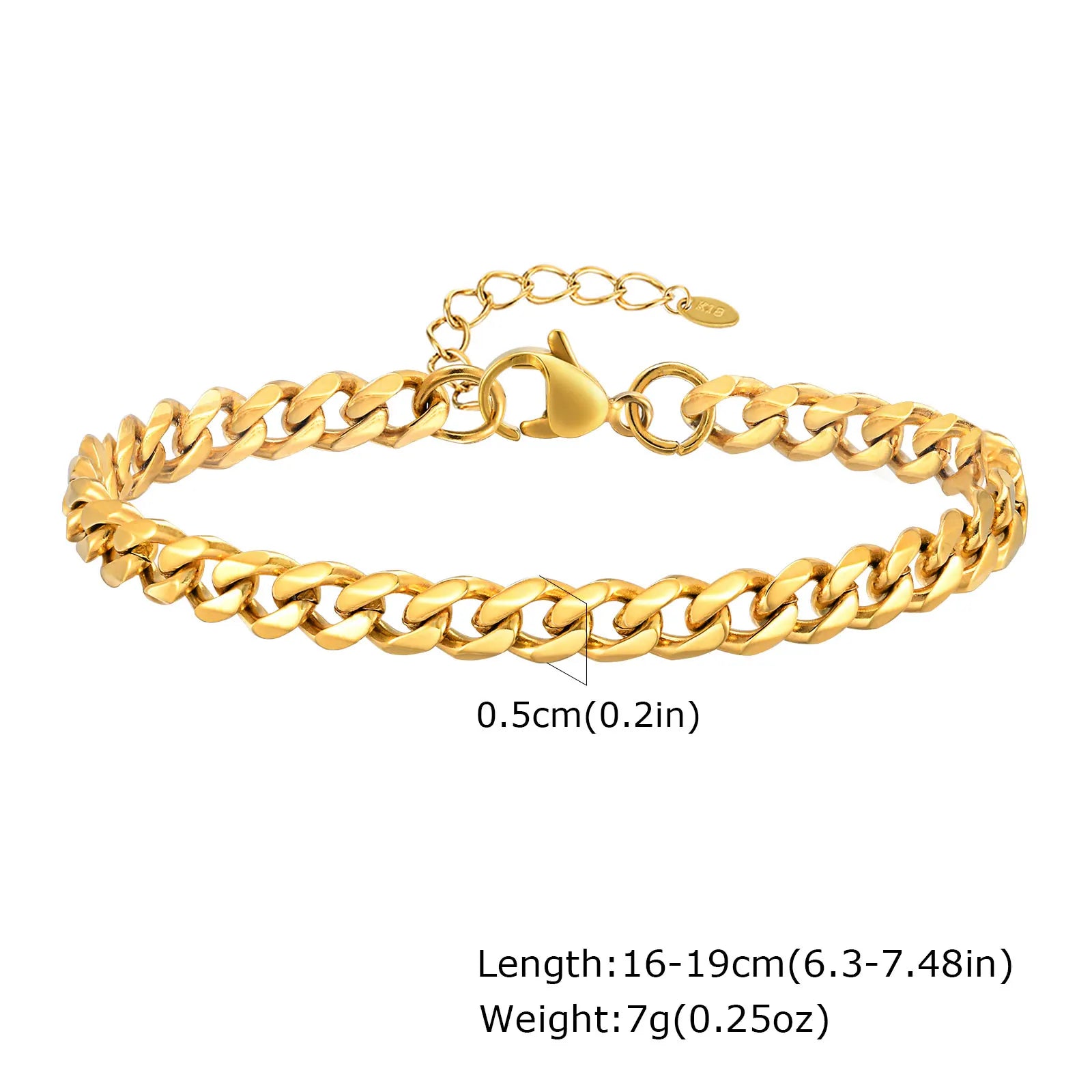 Chunky Bold Toggle Bracelets for Women, Stainless Steel OT Buckle Link Chain Bracelet Gold Plated Tarnish Free